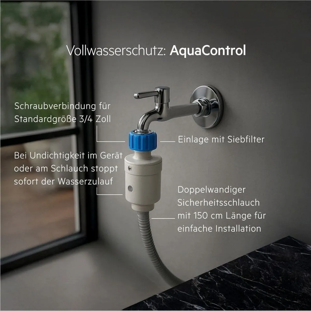 AEG Waschmaschine LR6FE48FL, 8 kg Fassungsvermögen, 1400 U/min — energiesparend, leise, Wasserschutz 3