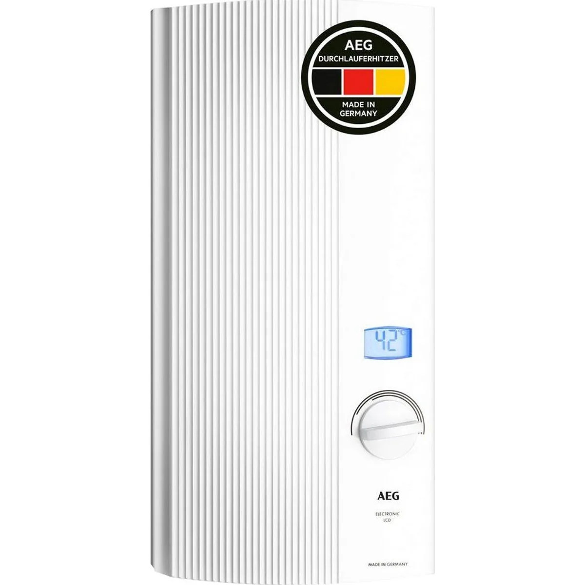 AEG Haustechnik DDLE Durchlauferhitzer, gradgenaue Temperaturwahl, platzsparend, LC-Display