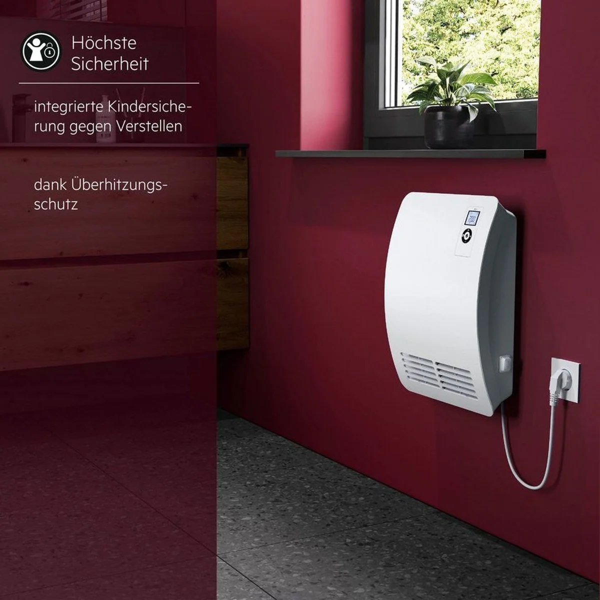 AEG Haustechnik VH Comfort Heizlüfter, energiesparend, 2000W — für 25 m², Wochenzeitschaltuhr, Silent Mode 4