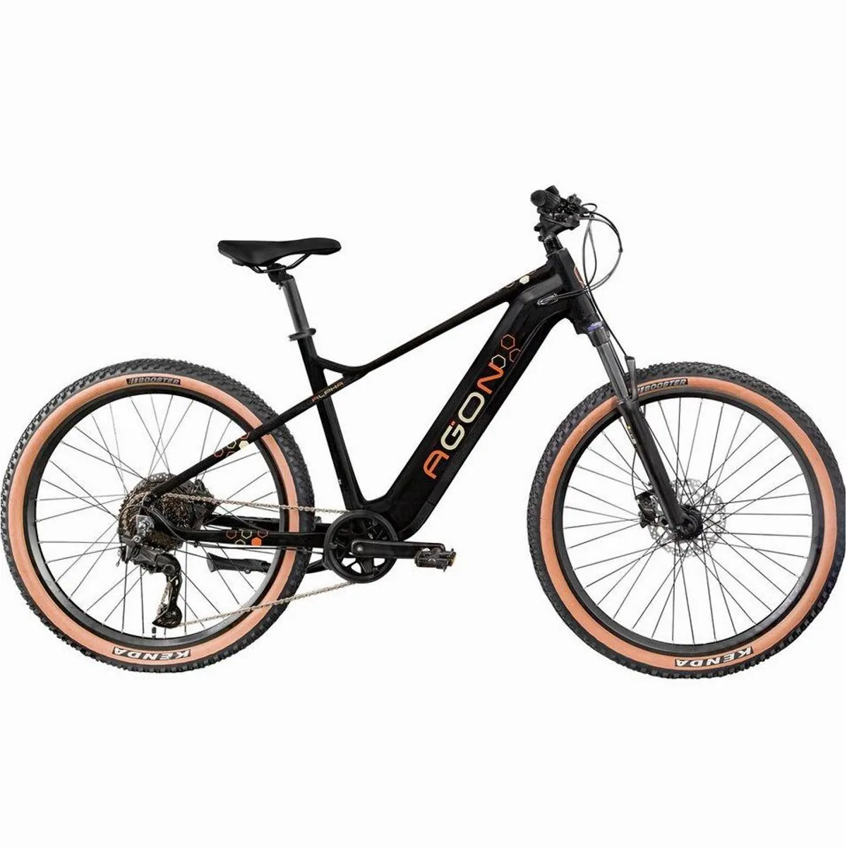 AGON E-Bike Mountainbike Alpha, 10 Gang Shimano Deore, 540 Wh Akku, Heckmotor