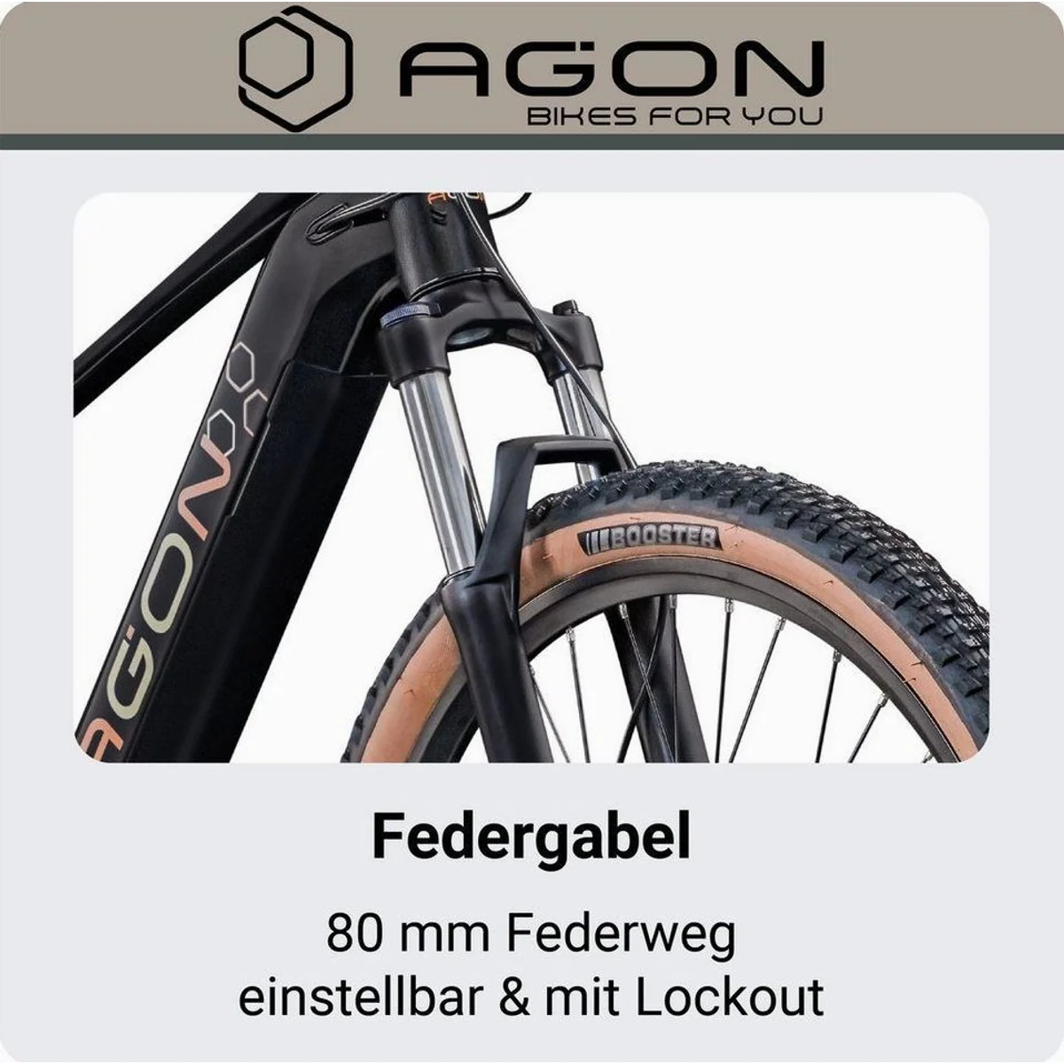 AGON E-Bike Mountainbike Alpha, 10 Gang Shimano Deore, 540 Wh Akku, Heckmotor 4