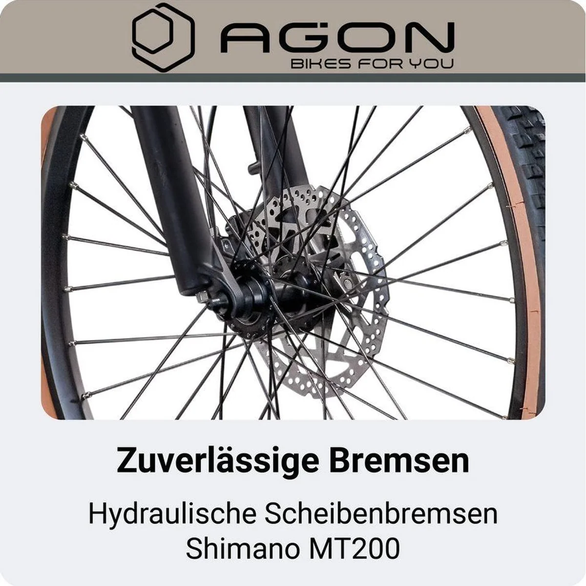 AGON E-Bike Mountainbike Alpha, 10 Gang Shimano Deore, 540 Wh Akku, Heckmotor 5