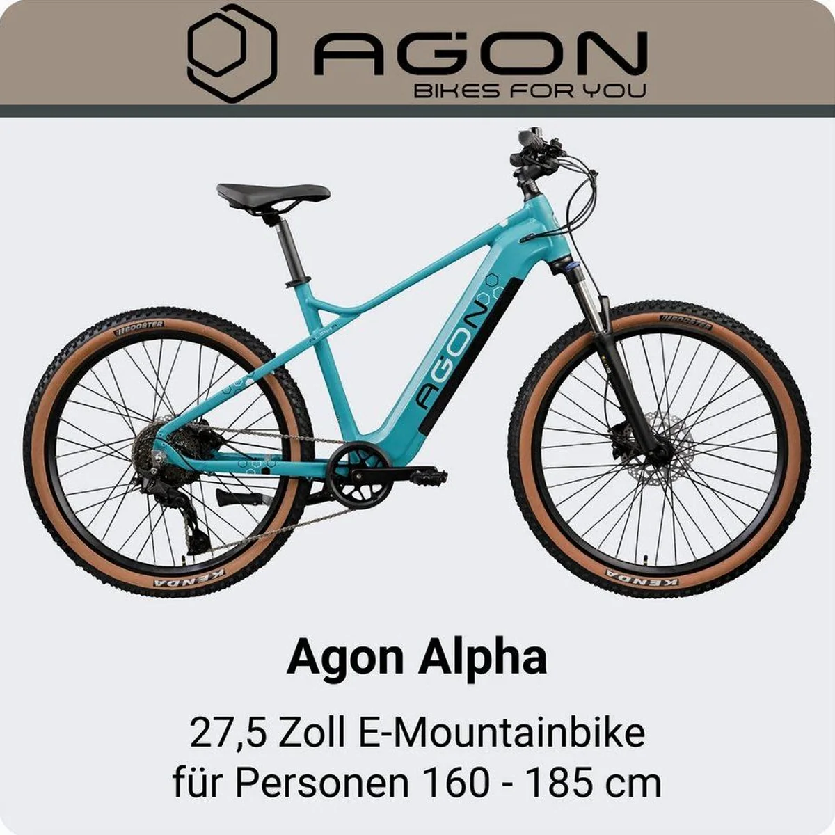 Agon E-Bike Mountainbike Alpha, 10 Gang Shimano Deore, 540 Wh Akku, stabiler Aluminiumrahmen 2