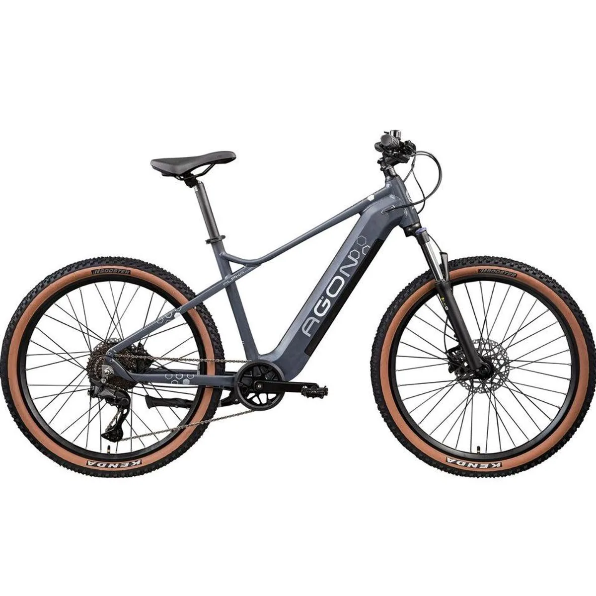 Agon E-Bike Mountainbike Alpha, 10 Gang Shimano Deore, 540 Wh Akku, Heckmotor