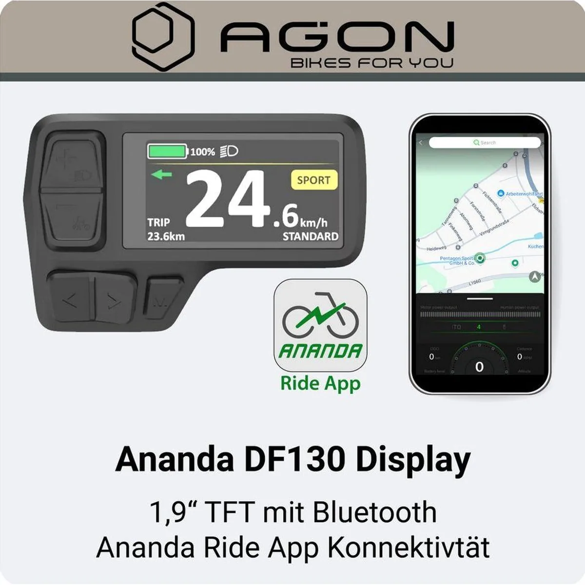 Agon E-Bike Mountainbike Alpha, 10 Gang Shimano Deore, 540 Wh Akku — kraftvoll, präzise, vielseitig 4