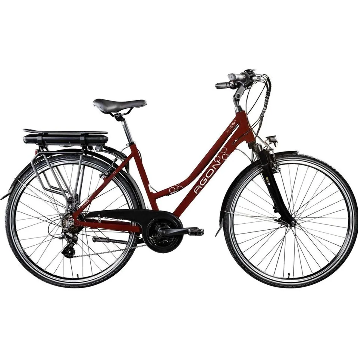Agon Avesa E-Bike Trekkingrad, 21 Gang, 250W Heckmotor, 374 Wh Akku