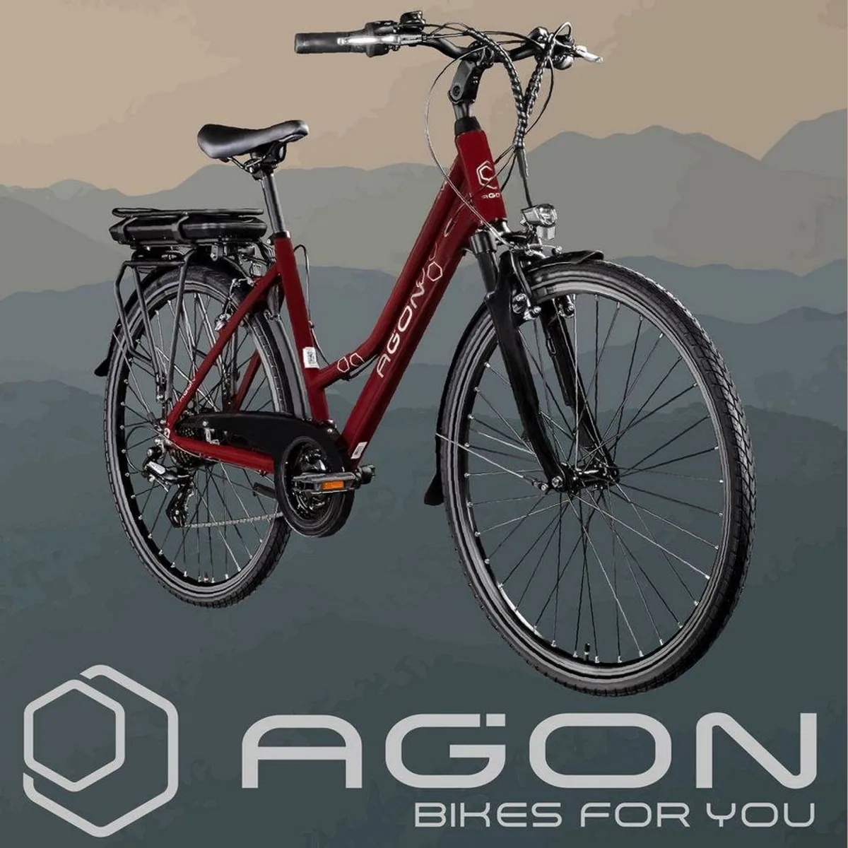 Agon Avesa E-Bike Trekkingrad, 21 Gang, 250W Heckmotor, 374 Wh Akku 5