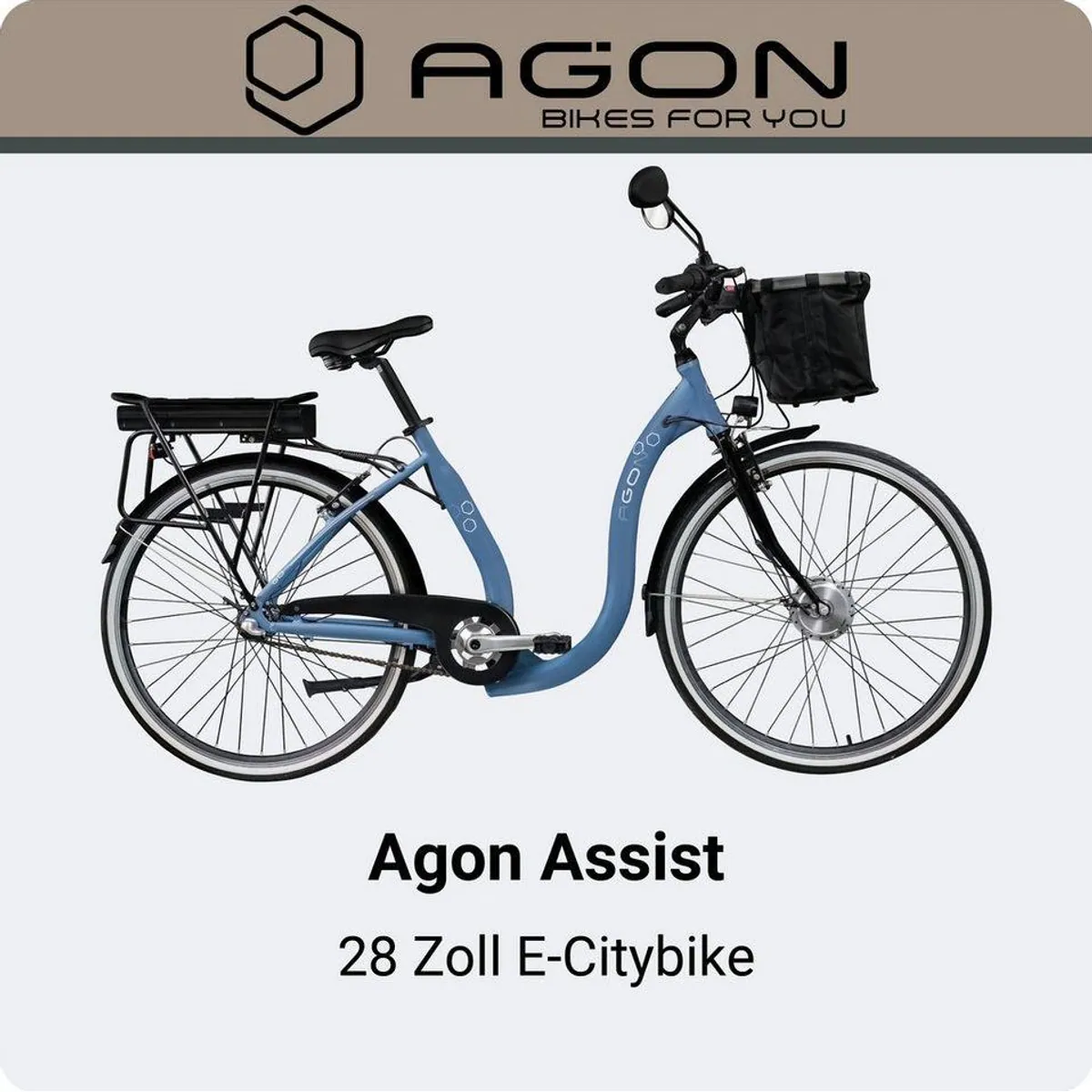 AGON E-Bike Cityrad Assist, tiefer Einstieg, 3 Gang Nabenschaltung, 374 Wh 2