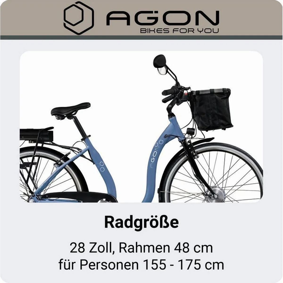 AGON E-Bike Cityrad Assist, tiefer Einstieg, 3 Gang Nabenschaltung, 374 Wh 4