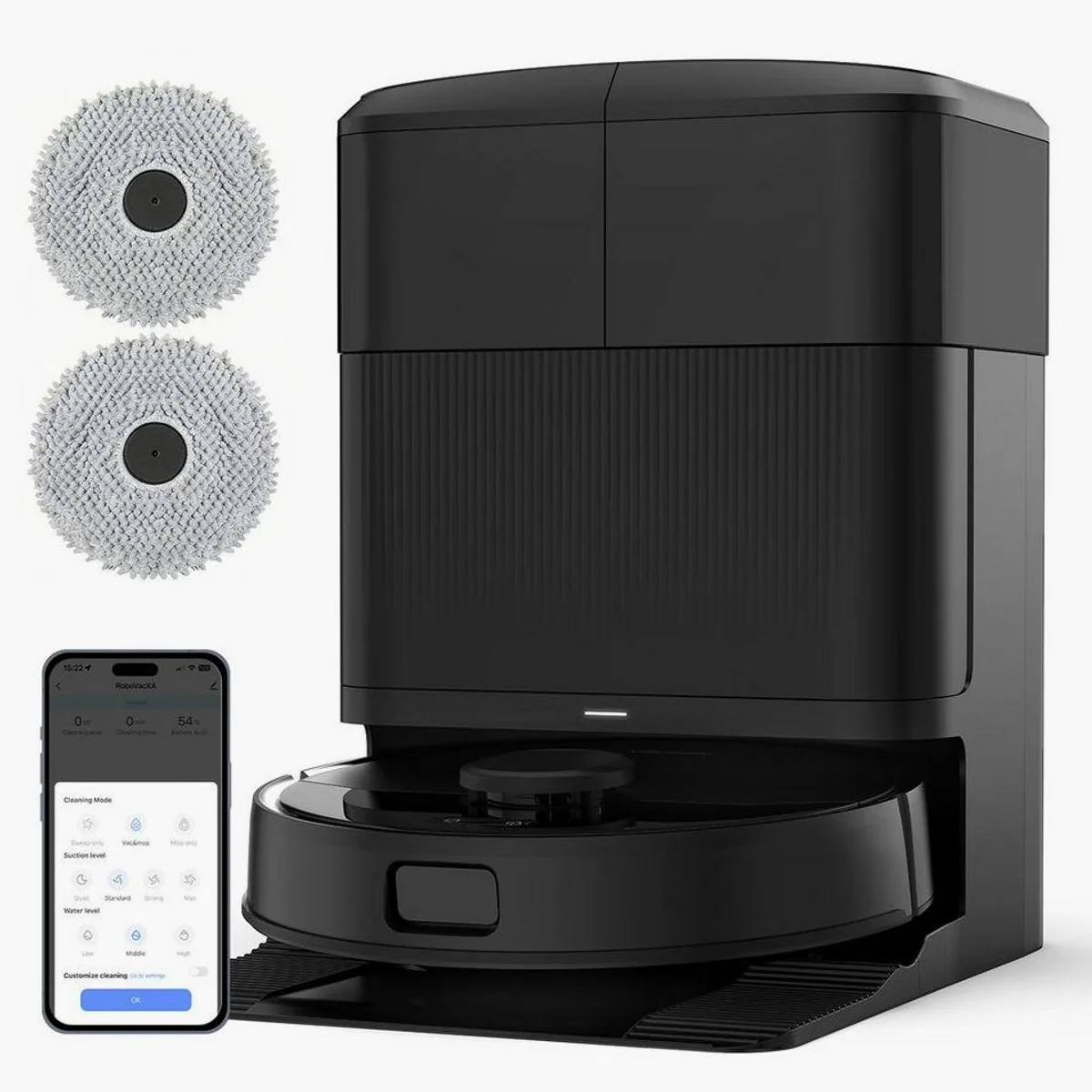 AIRROBO M2 Saugroboter mit Wischfunktion, 15000 Pa Saugkraft, All-in-One-Station