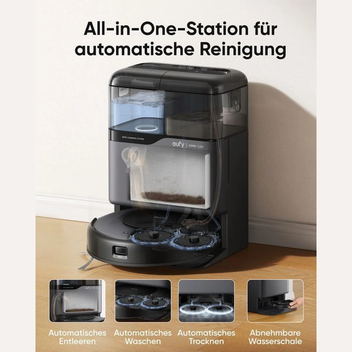 Anker eufy Saugroboter C20, 7000Pa Saugleistung, Auto-Entleerung, Wischfunktion 2