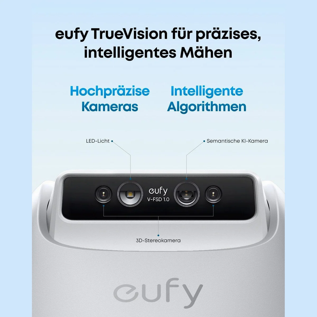 Anker eufy Rasenmähroboter E15, bis 800 m², App-Steuerung, Regensensor 2