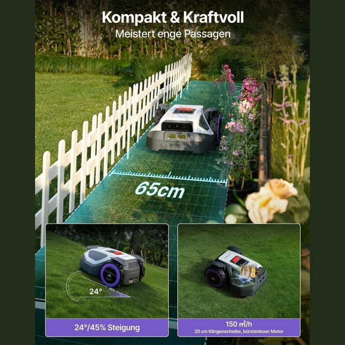ANTHBOT M5 Mähroboter, kabellose Navigation, 20 Mähzonen, KI-Hinderniserkennung 4