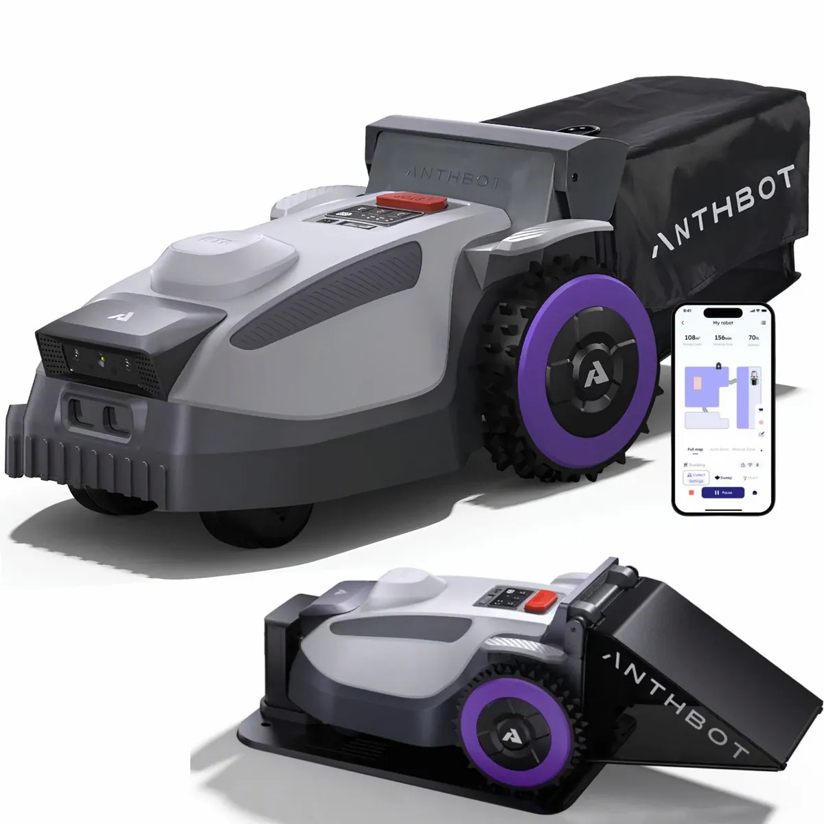 ANTHBOT N8 Mähroboter, 4-in-1 System, Auto-Entleerung, bis 1500 m²