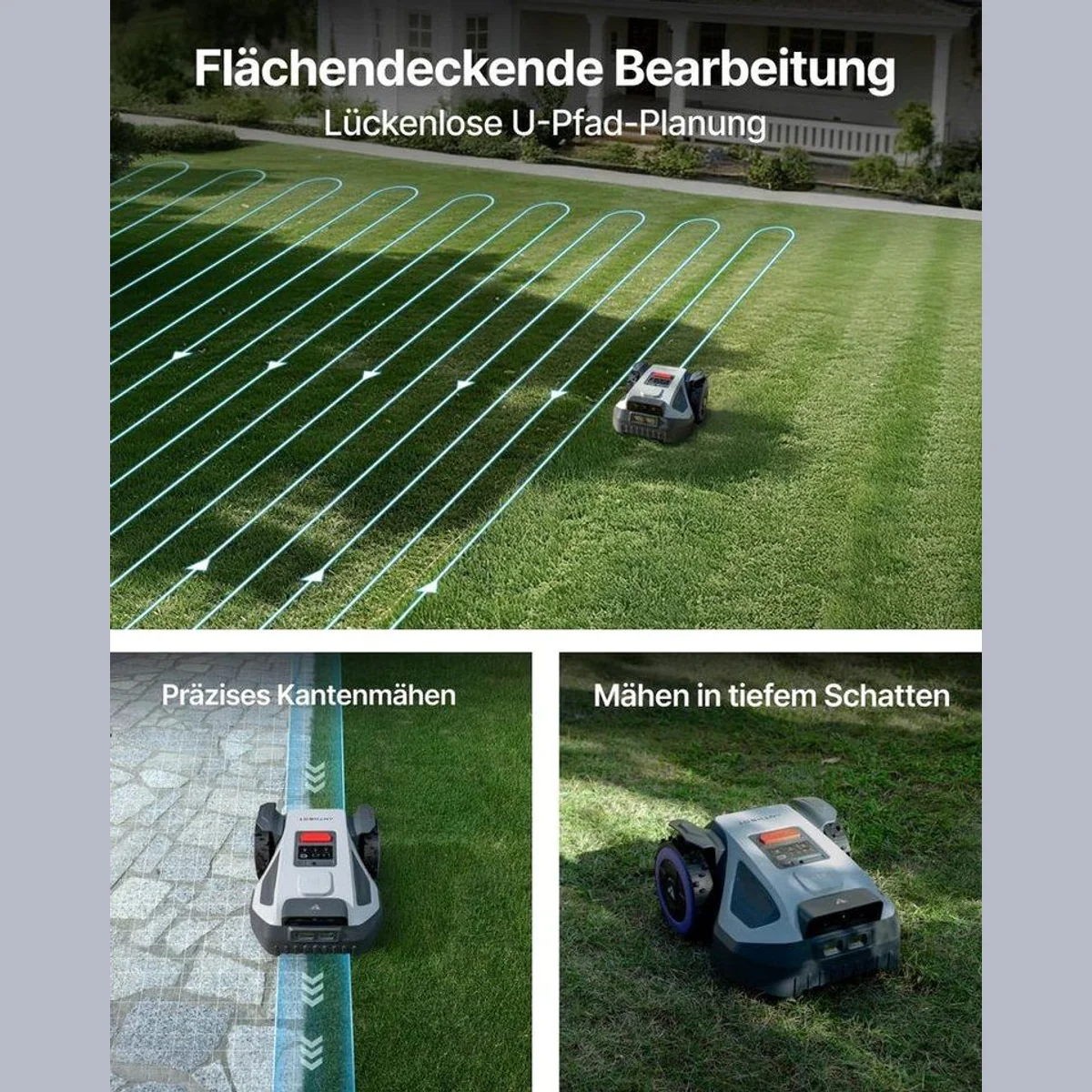 ANTHBOT M5 Rasenmähroboter, RTK-Navigation, KI-Hinderniserkennung, bis 700 m² 3