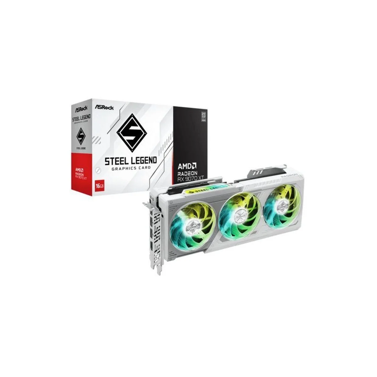 Asrock Radeon RX 9070 XT Grafikkarte, hohe Leistung, effiziente Kühlung, vielseitige Anschlüsse