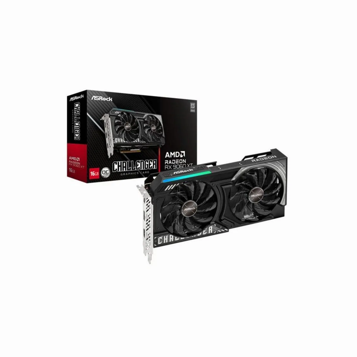 Asrock Radeon RX 9060 XT Challenger, 16GB OC, hohe Leistung und Effizienz