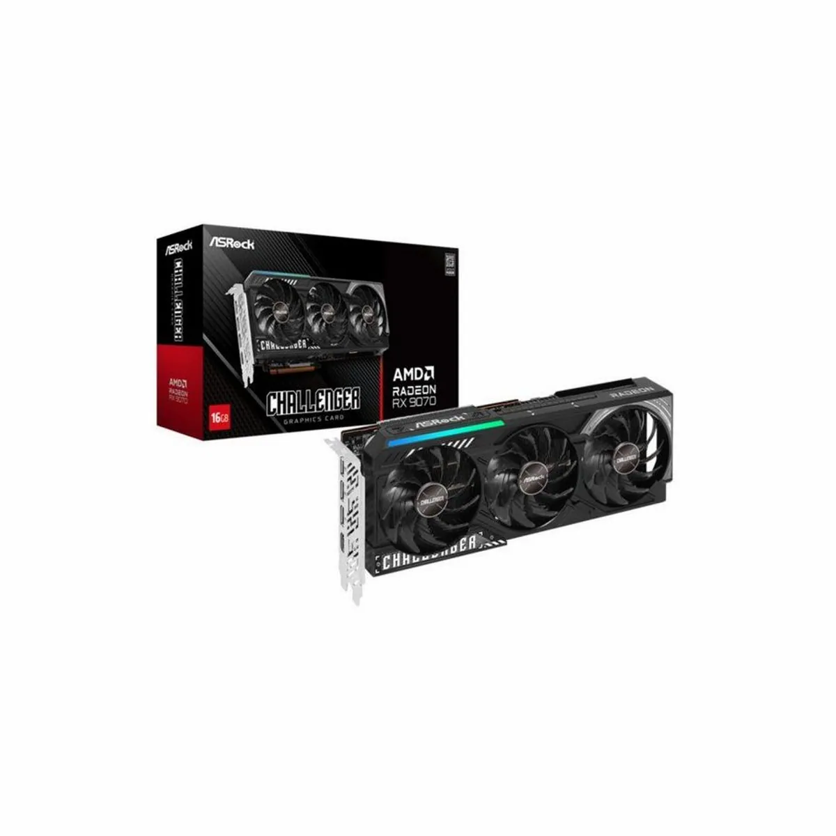 Asrock Radeon RX 9070 XT Challenger, 16GB GDDR6, hohe Leistung für Gaming und Grafikbearbeitung
