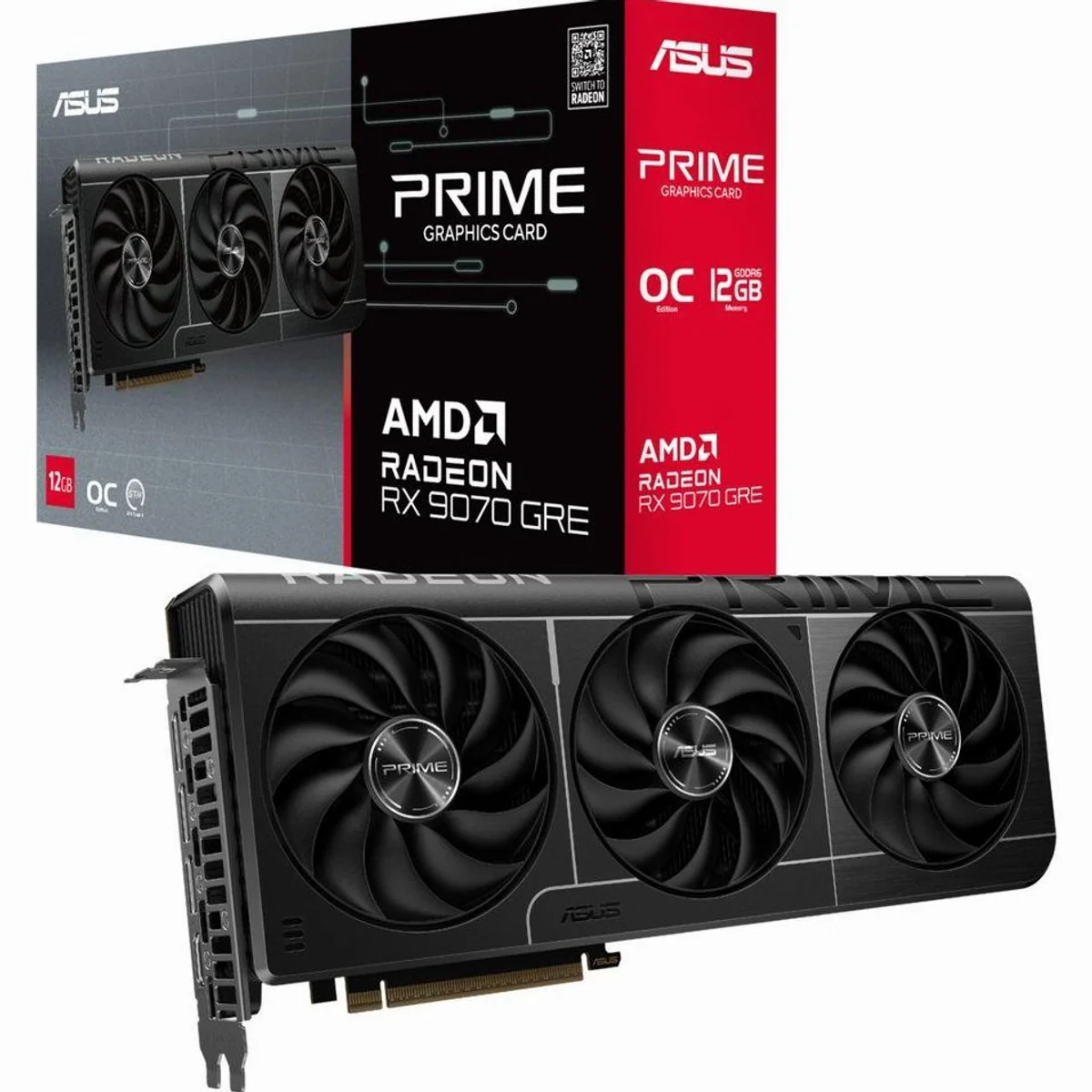 Asus Radeon RX 9070 GRE PRIME OC, 12 GB GDDR6, PCIe 5.0, flüssiges Gaming