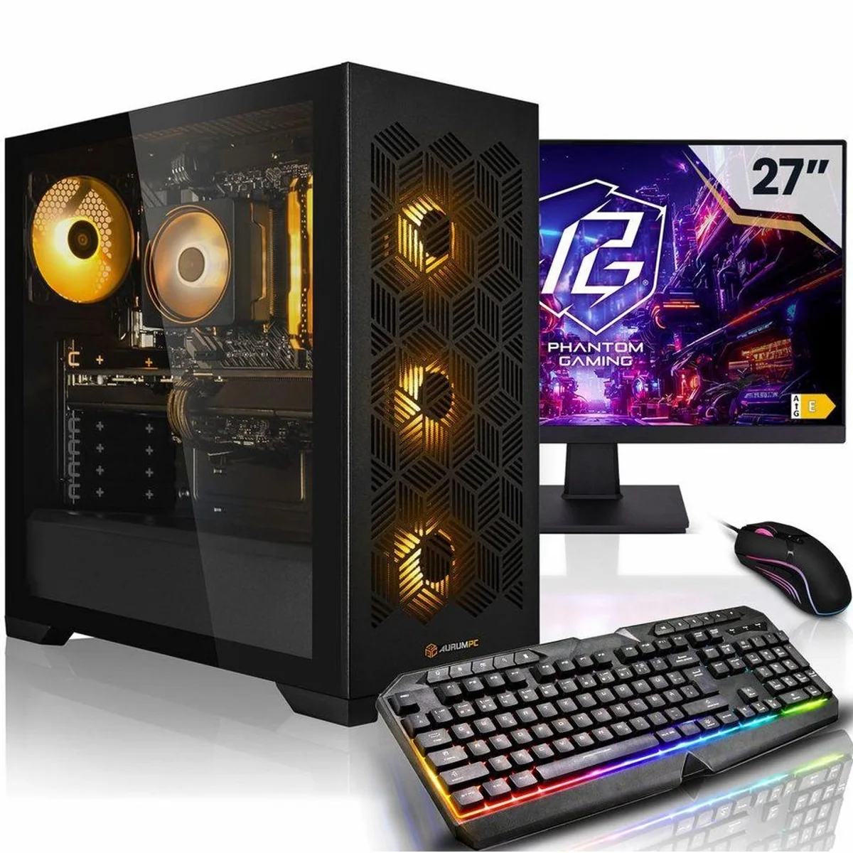 AurumPC 27" Set R5 5600, RTX 5060 8GB, 16GB RAM — Gaming, Multimedia, Multitasking