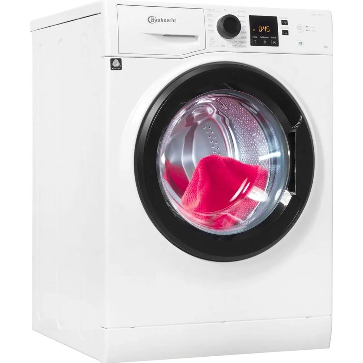 BAUKNECHT Super Eco 845 A Waschmaschine, 8 kg, 1400 U/min, Kurzprogramm 45‘