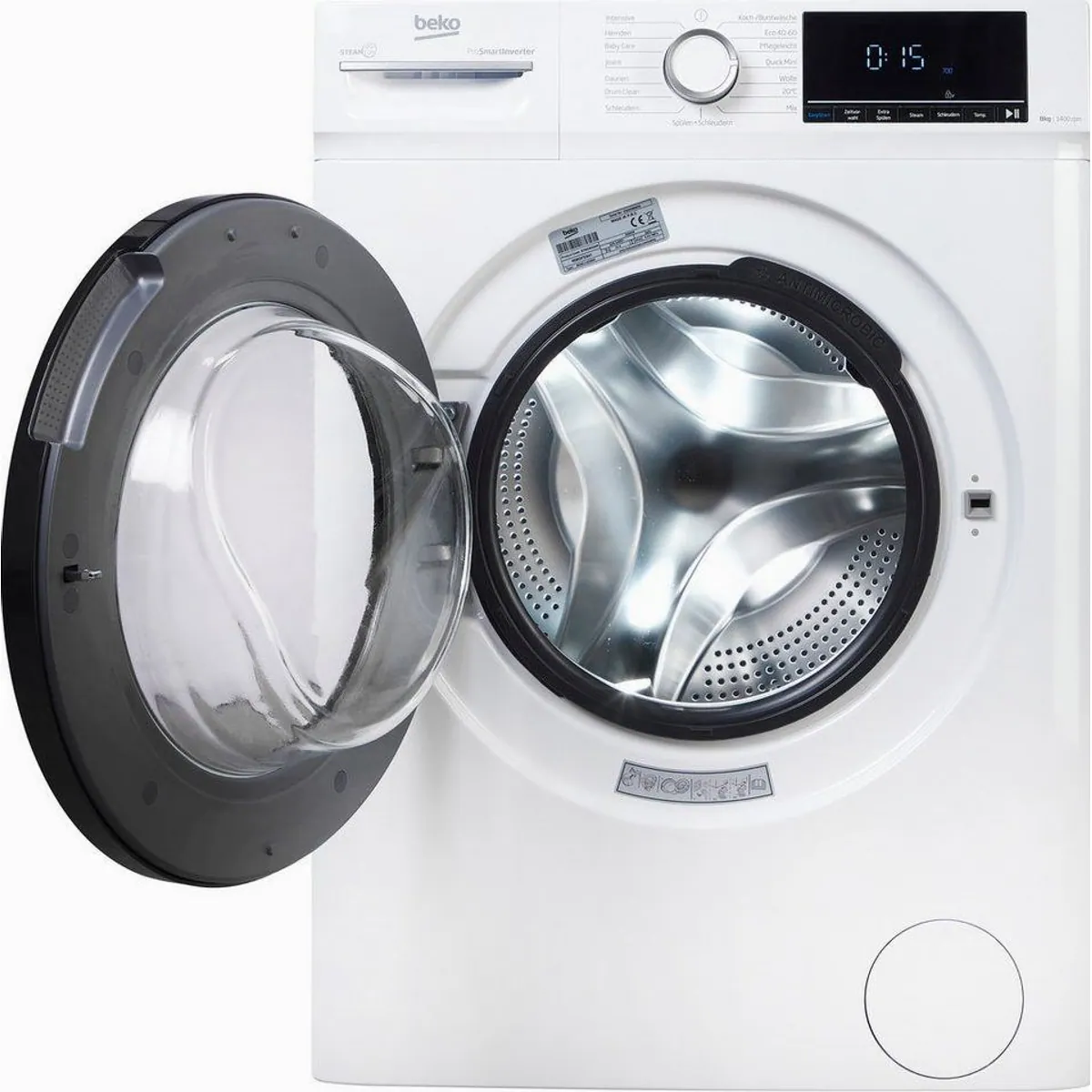 BEKO WMOFE841 Waschmaschine, 8 kg, 1400 U/min, Dampffunktion für schonende Pflege 2