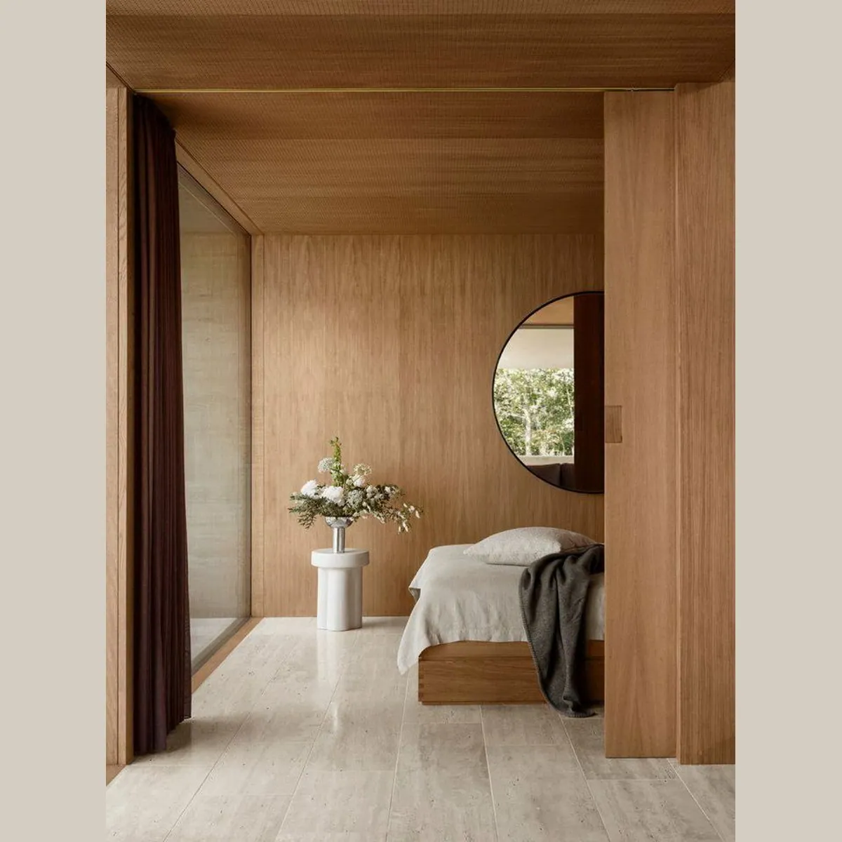 blomus MIRO Wandspiegel, zeitlos elegant, rechteckig 170x60 cm, Schwarz/Braun 2