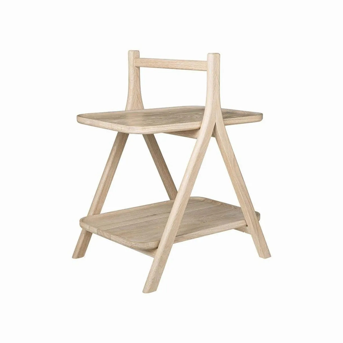 blomus ETA Beistelltisch, modernes Design, mobiler Tragegriff, aus massivem Eichenholz 2