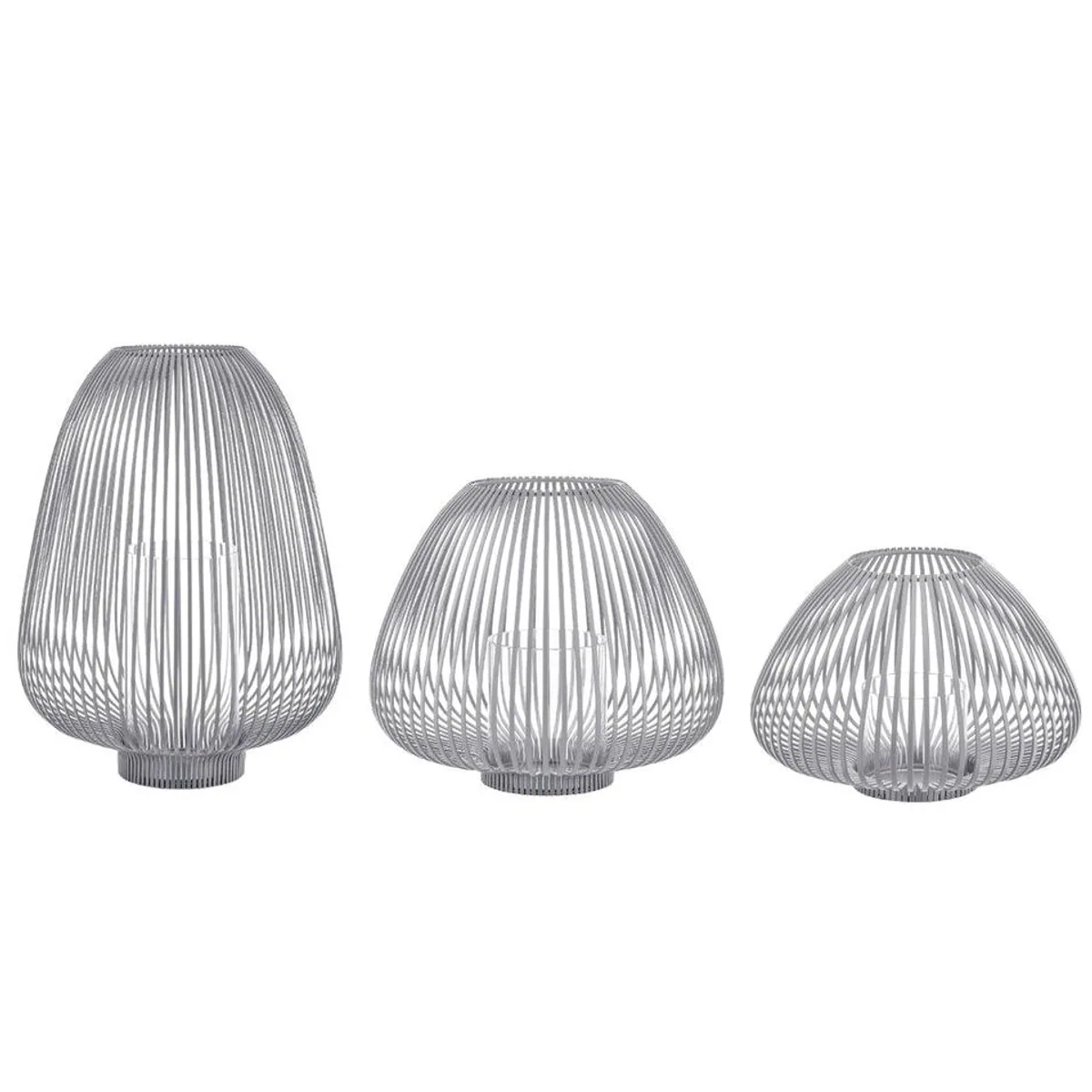 blomus LYVA Laternen-Set, moderne Eleganz in Steel Gray, 3 Größen