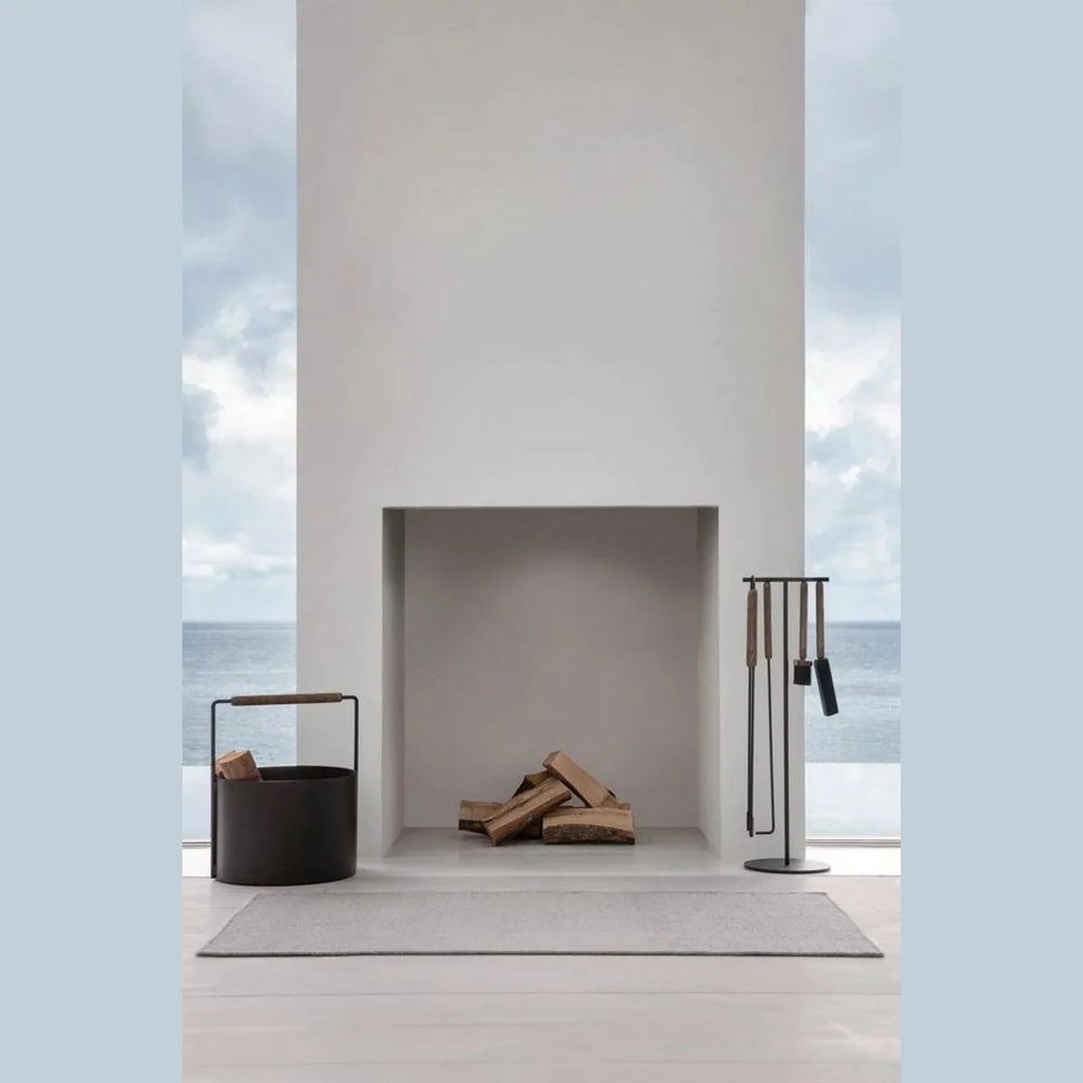 Blomus ASHI Kaminholzkorb, elegantes Design, langlebige Materialien, praktische Handhabung 3