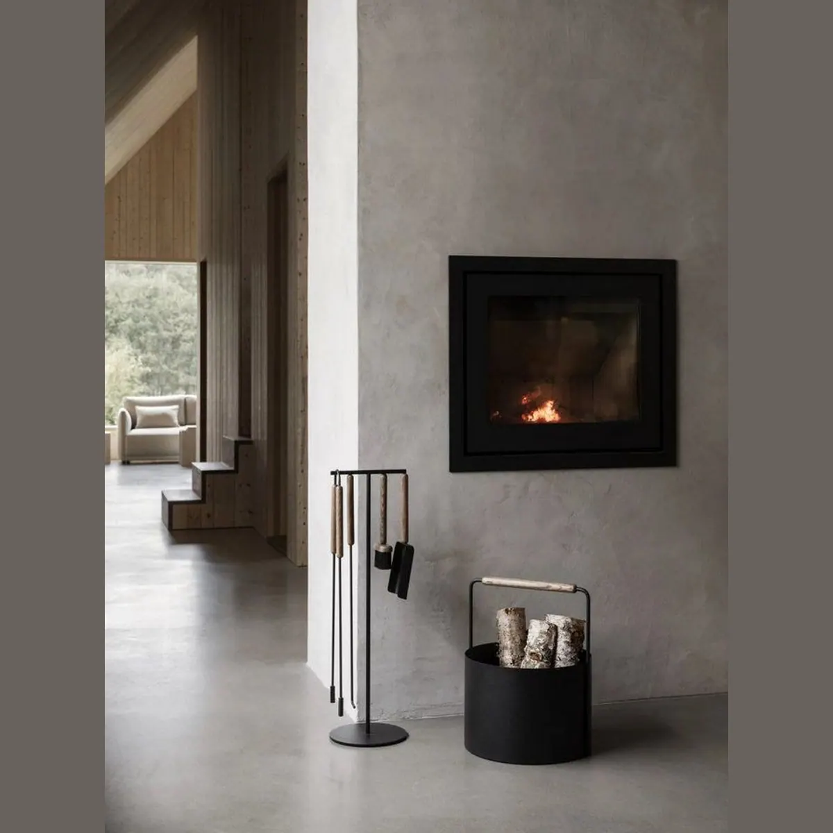 Blomus ASHI Kaminholzkorb, elegantes Design, langlebige Materialien, praktische Handhabung 5