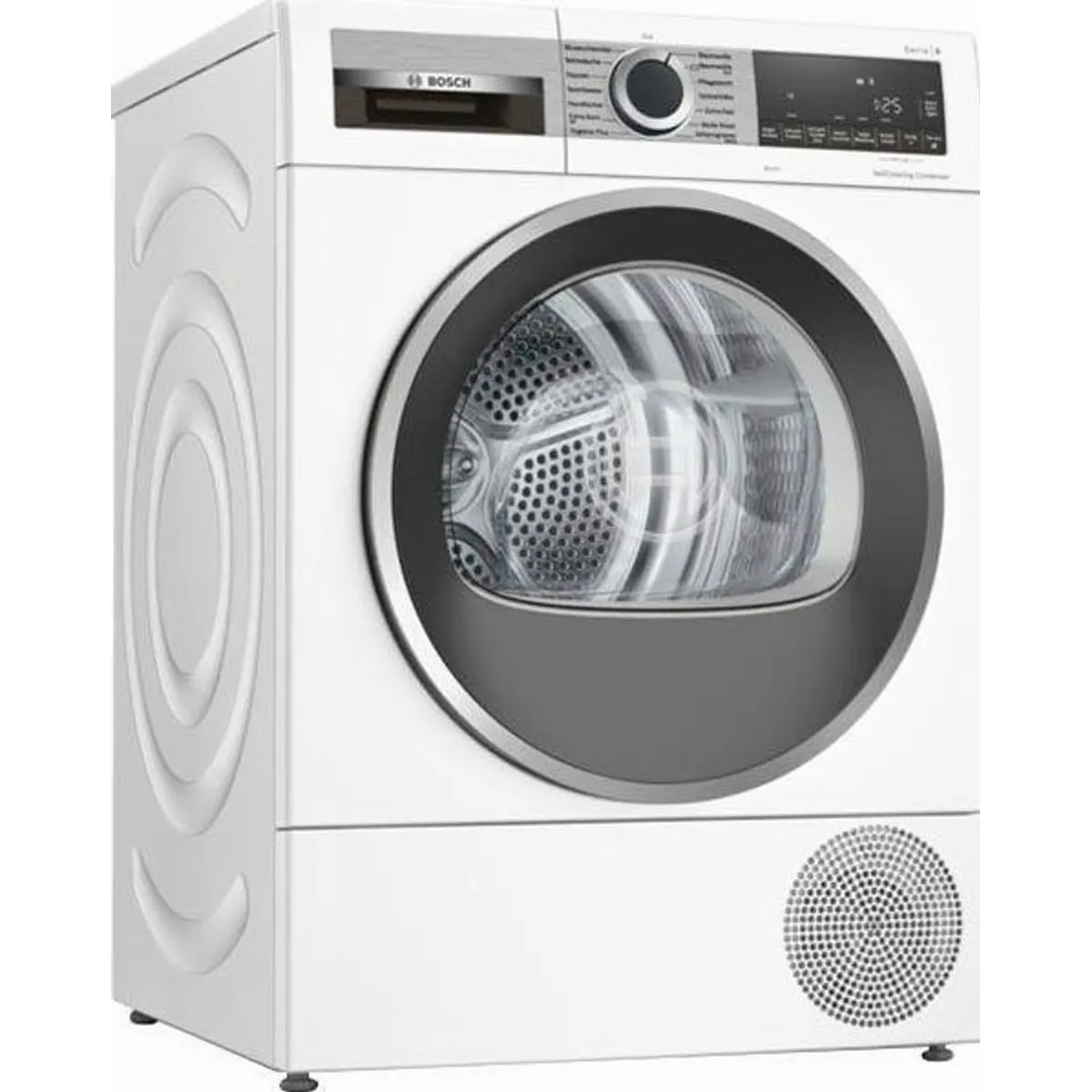 BOSCH WQG235D00 Wärmepumpentrockner, energieeffizient, 8 kg Fassungsvermögen, Edelstahltrommel