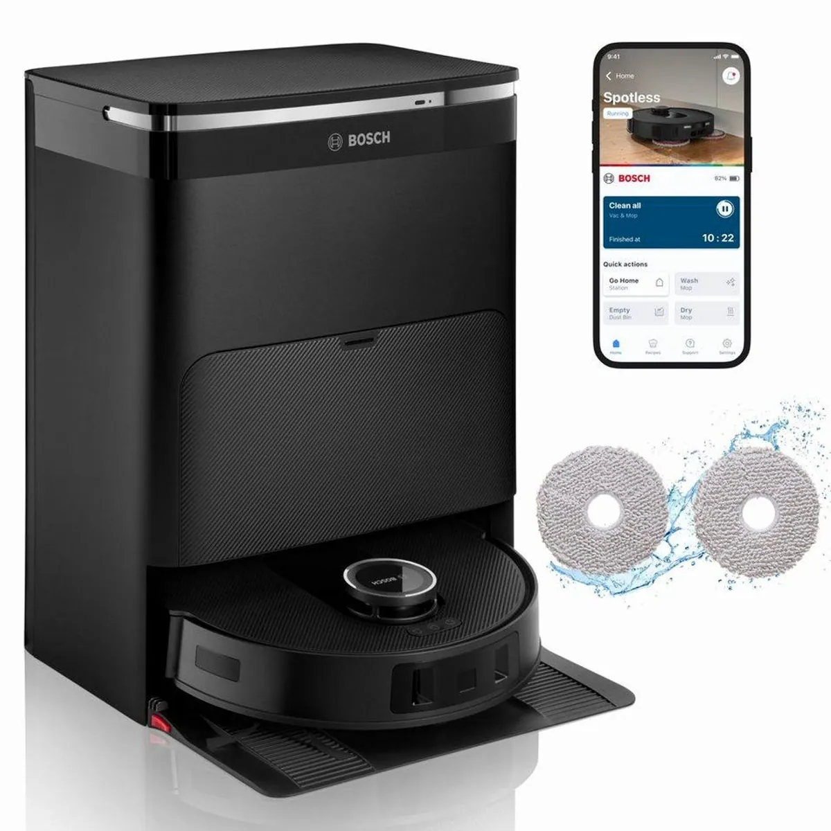 BOSCH Spotless Max BCRDW3B, 11.000 Pa Saugkraft, Wischfunktion, Smart Vision — effektiv reinigen