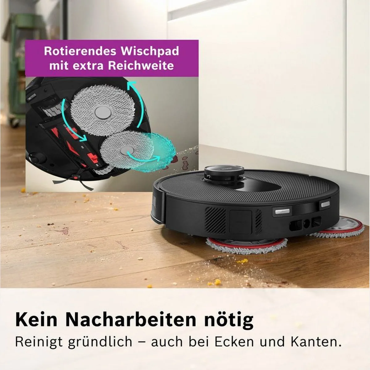 BOSCH Spotless Max BCRDW3B, 11.000 Pa Saugkraft, Wischfunktion, Smart Vision — effektiv reinigen 4