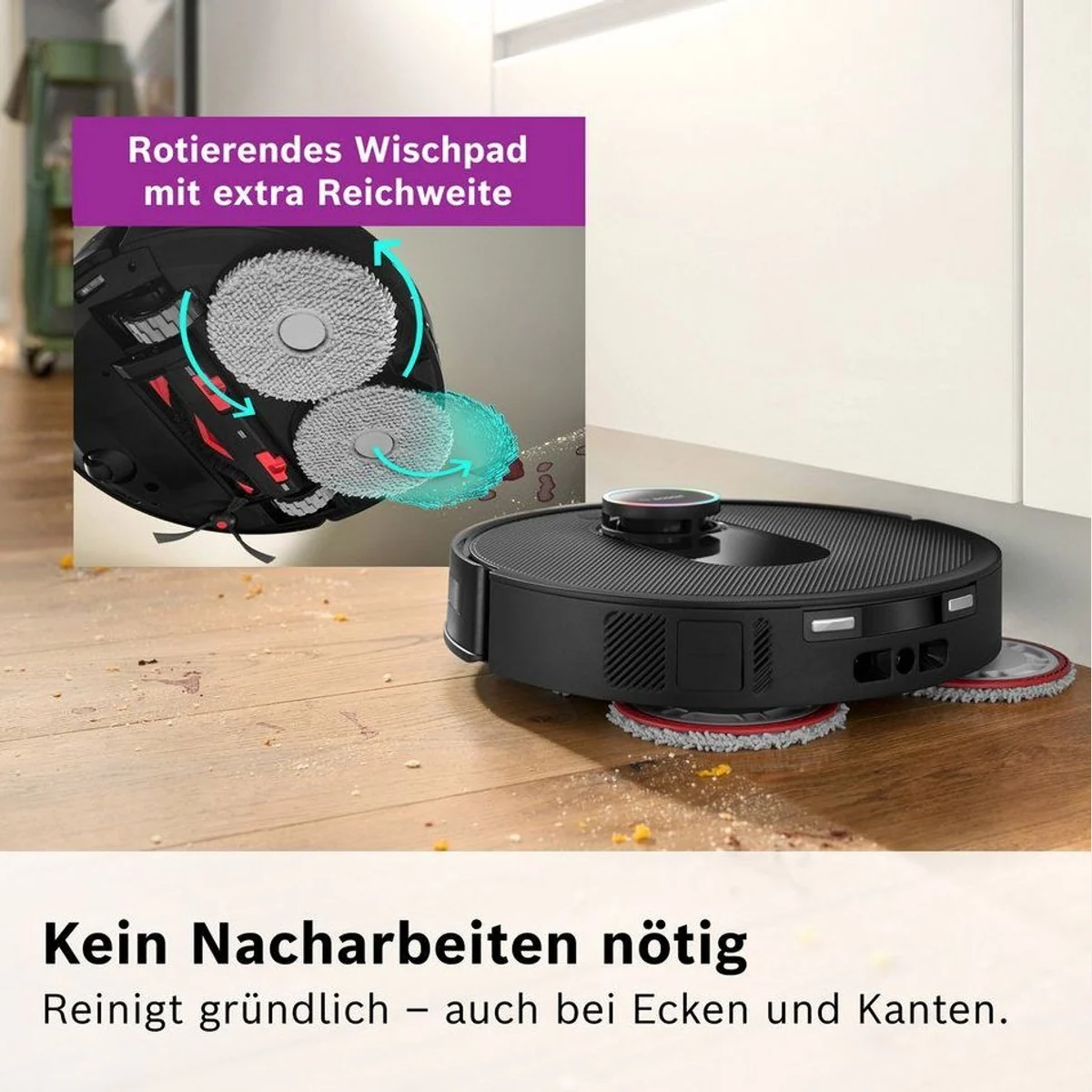 BOSCH Spotless Max Cam BCRDW3BX, 11.000 Pa Saugkraft, Wischfunktion, intelligente Navigation 4