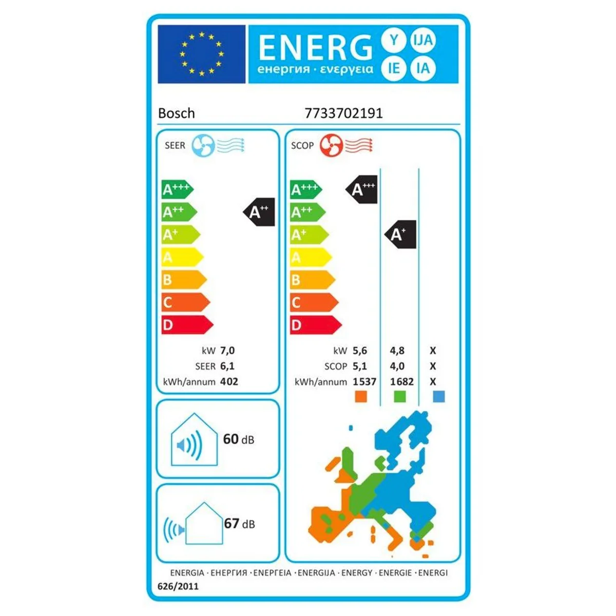 BOSCH Klimagerät Climate 2000, 7 kW, A++ für Kühlen, A+ für Heizen — leise, effizient, vielseitig 5