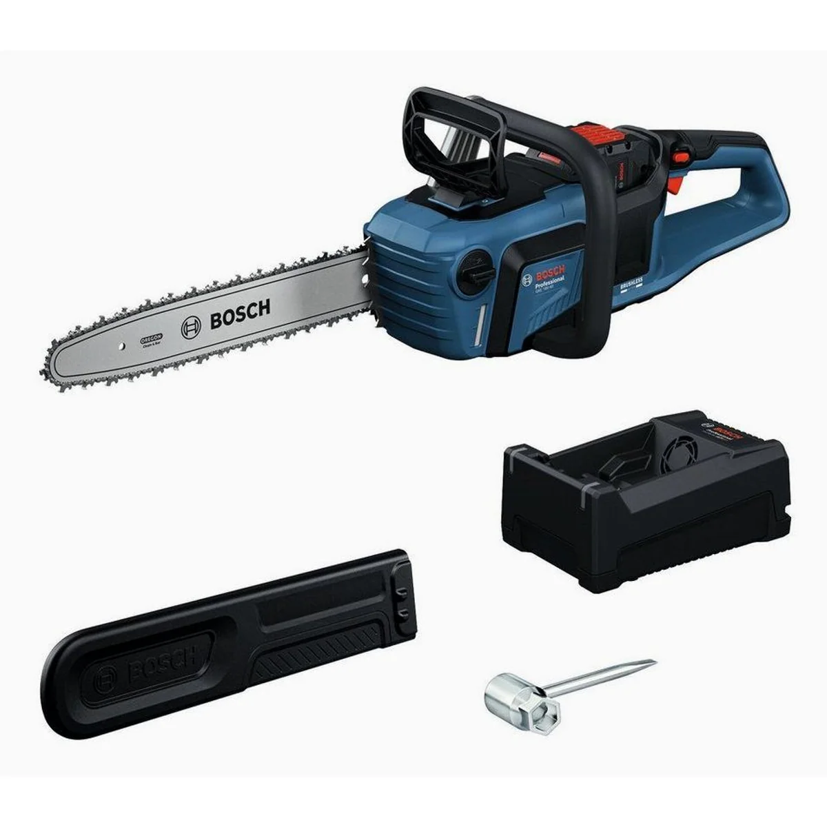 BOSCH GKE 18V-40 Akku-Kettensäge, kraftvoll und kompatibel — inkl. 1x Akku EXBA 5,5 Ah