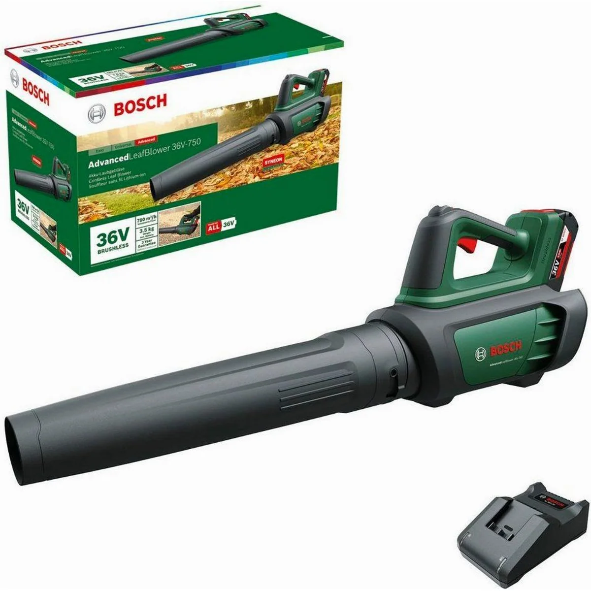 Bosch Home & Garden AdvancedLeafBlower 36V-750, kabellos, leistungsstark, flexibel