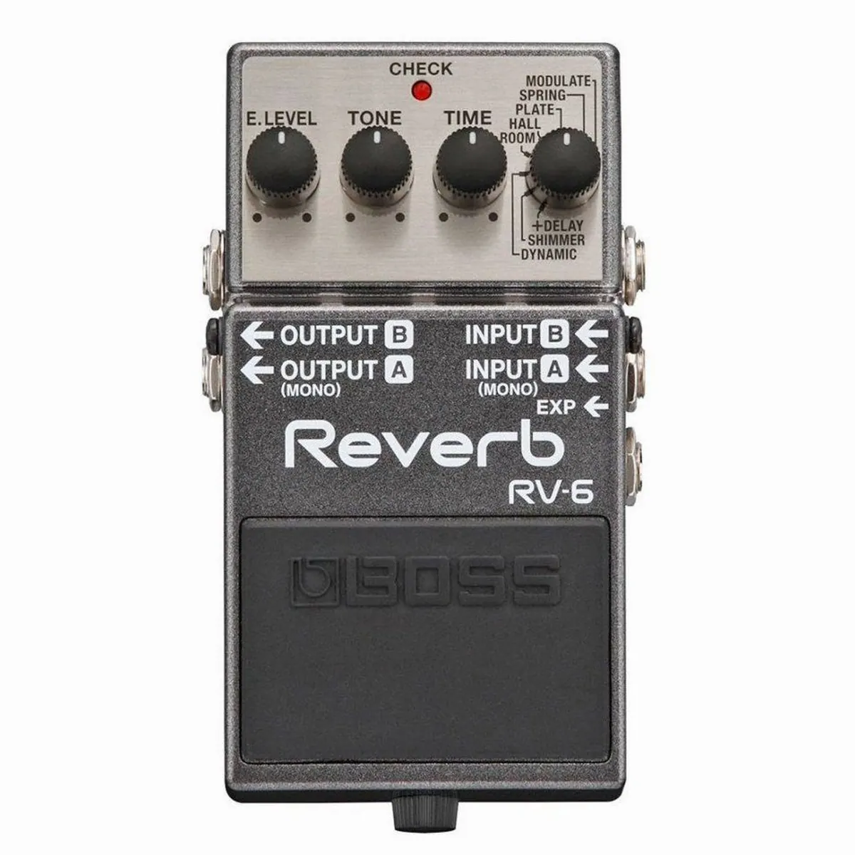 Boss RV-6 Reverb-Pedal, 8 Hall-Programme, kompakte Bedienung