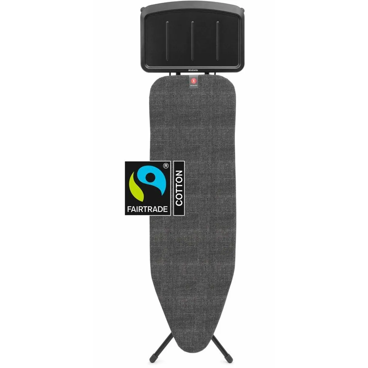 Brabantia Bügelbrett B, 124 x 38 cm, robust und mit Dampfstationsablage 2