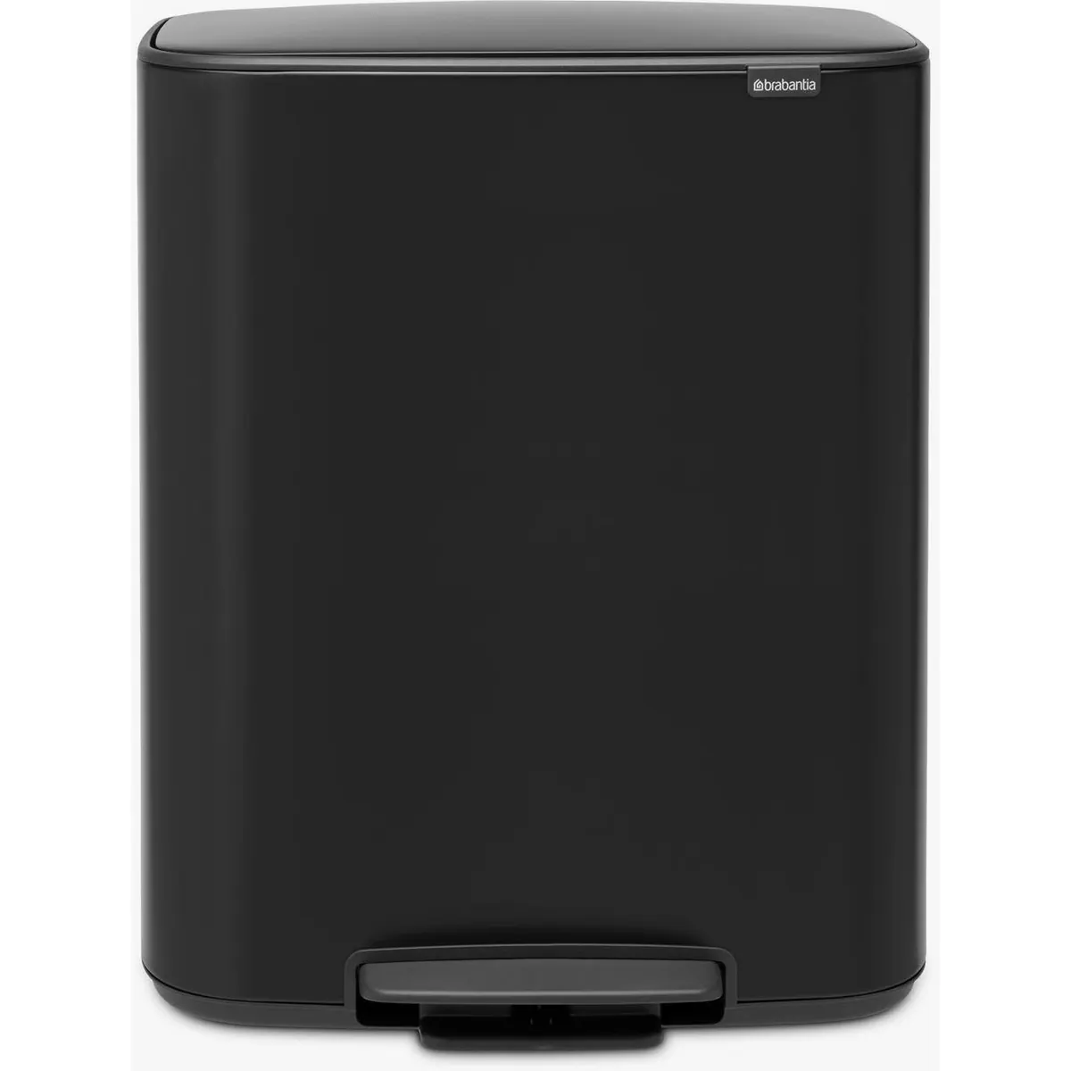 Brabantia Bo Treteimer, 2 x 30L, hygienische Pedalbedienung, sanft schließender Deckel