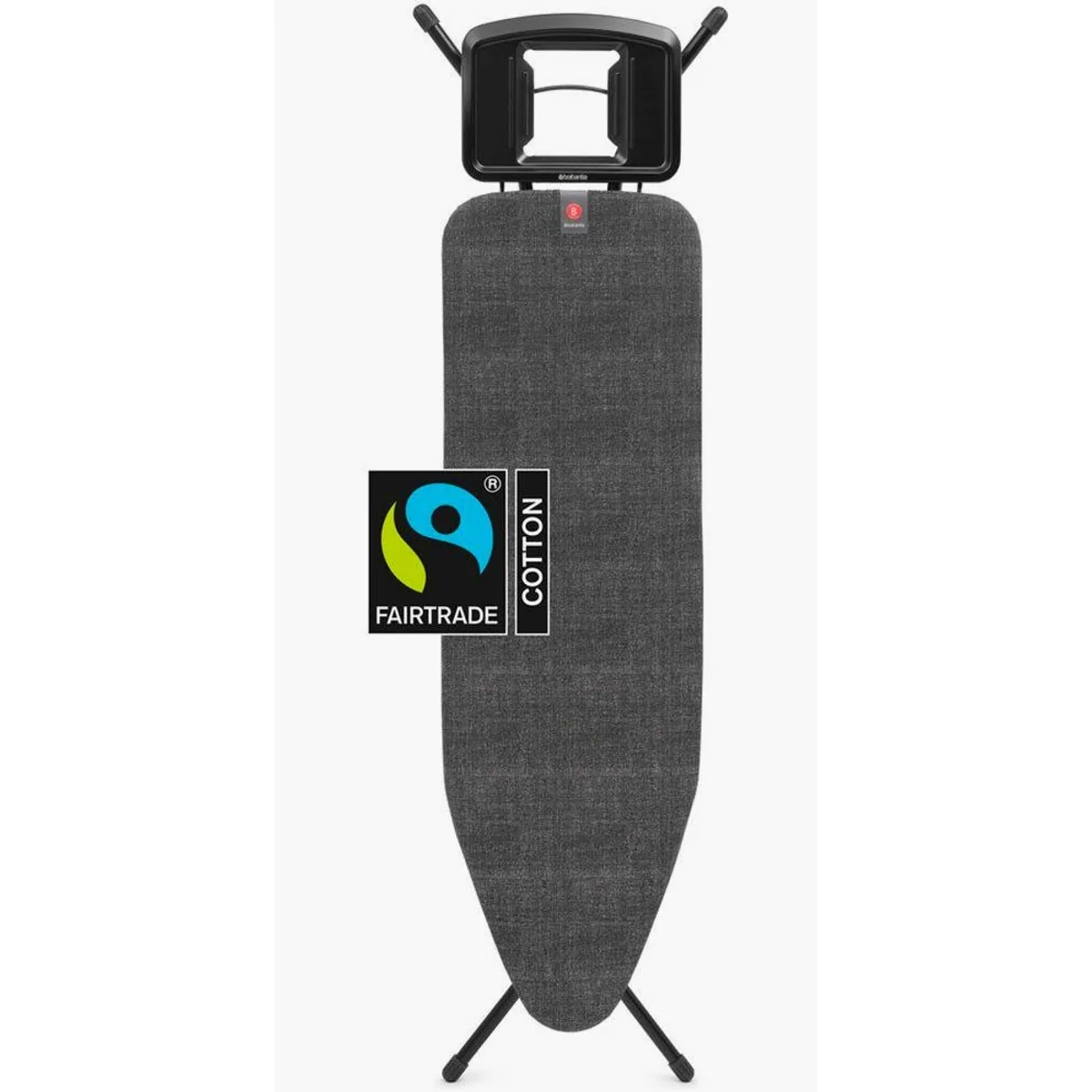 Brabantia Bügelbrett B, 124 x 38 cm, stabile Dampfbügeleisenablage, Fairtrade-Baumwolle 2