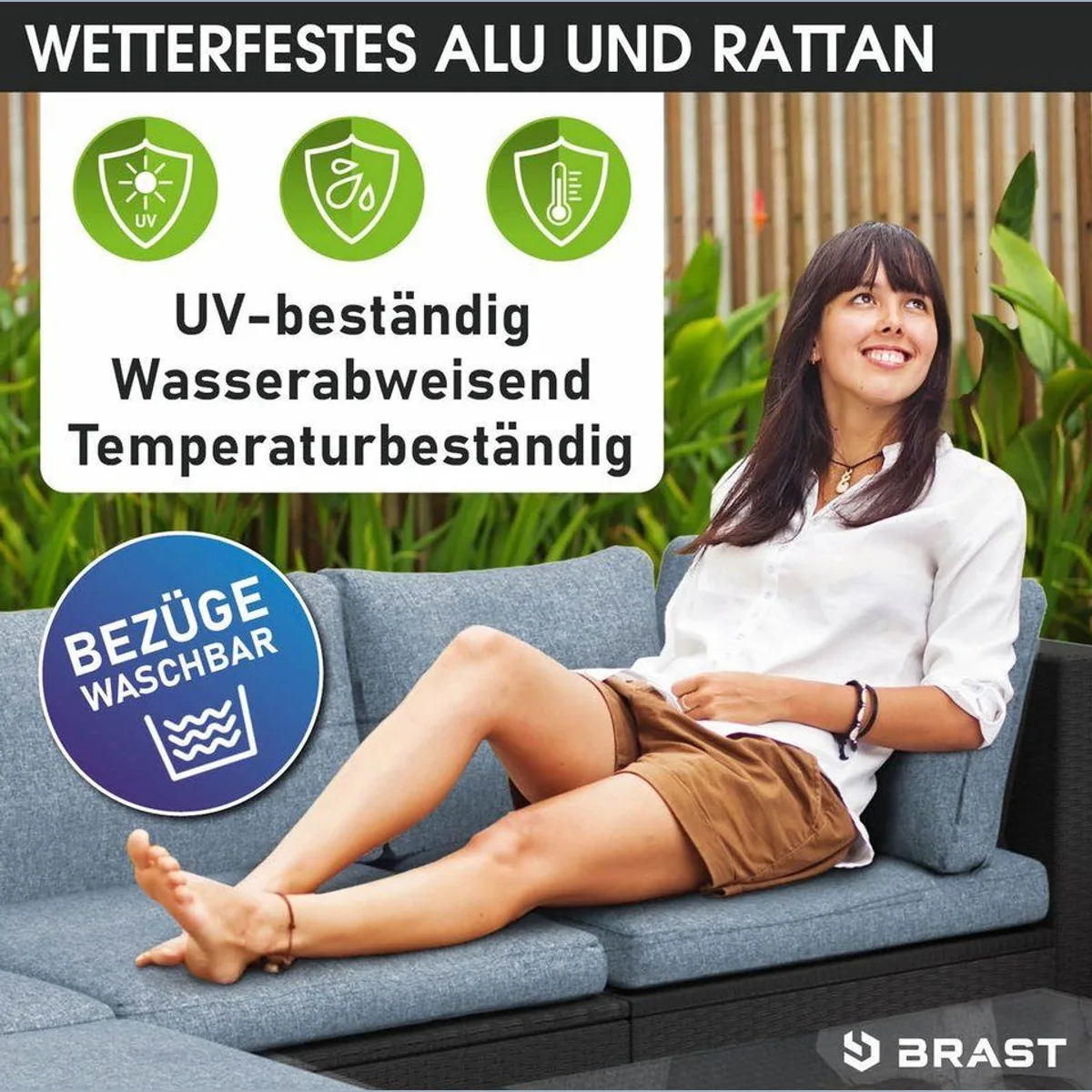 Brast Garten-Essgruppe ECO, TÜV geprüft, stabil & komfortabel, für bis zu 9 Personen 4