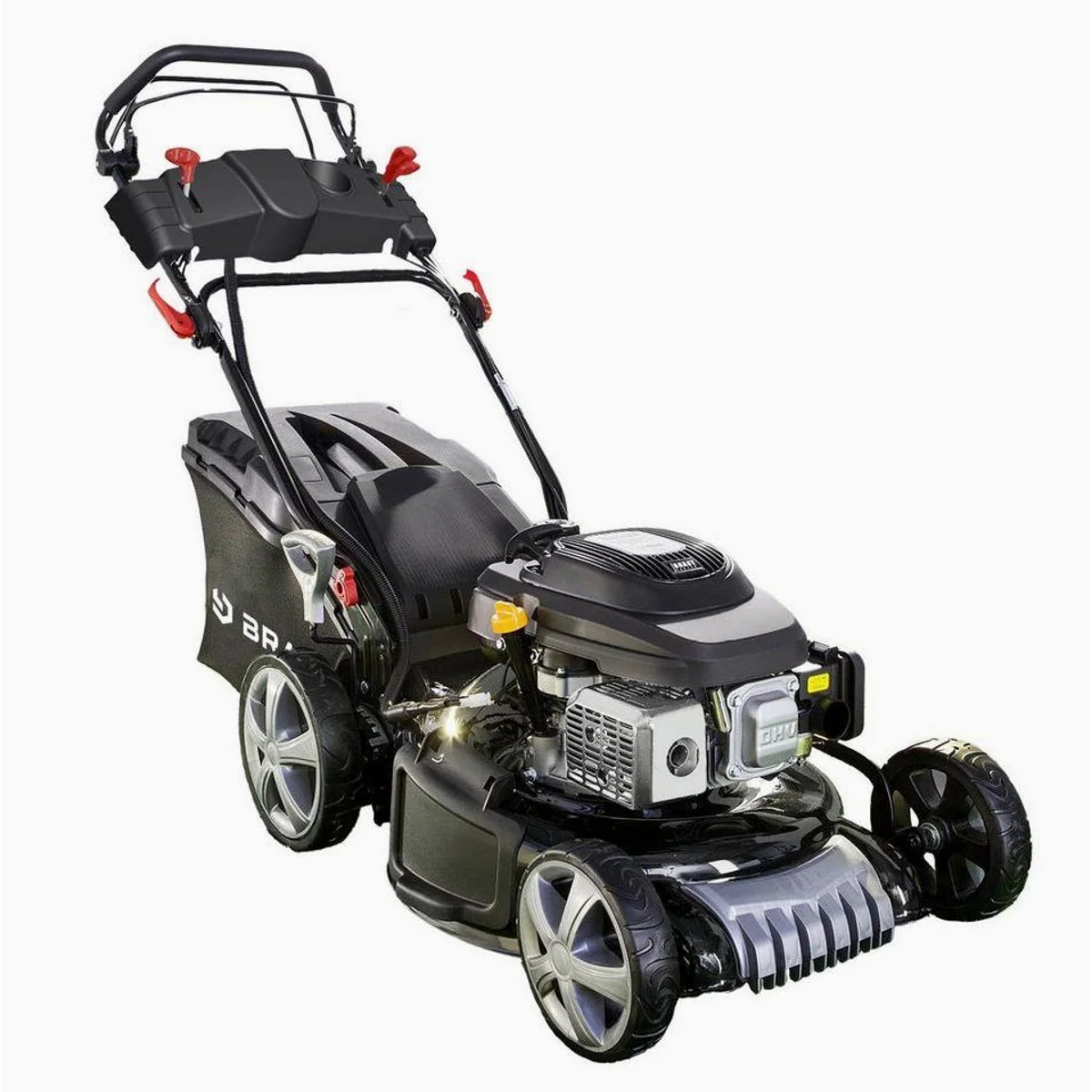 BRAST Benzinrasenmäher, 4-Takt Motor, Elektrostarter, 46cm Schnittbreite
