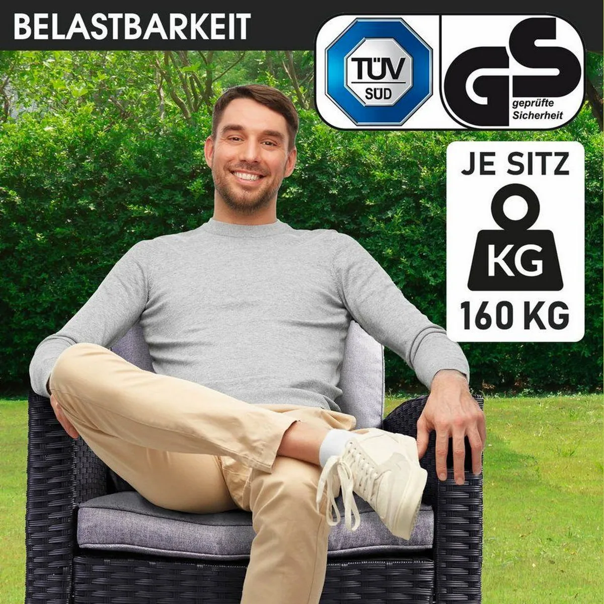 BRAST Gartenlounge-Set Hacienda, TÜV-geprüft, für bis zu 10 Personen, inkl. Kissen & Abdeckung 4