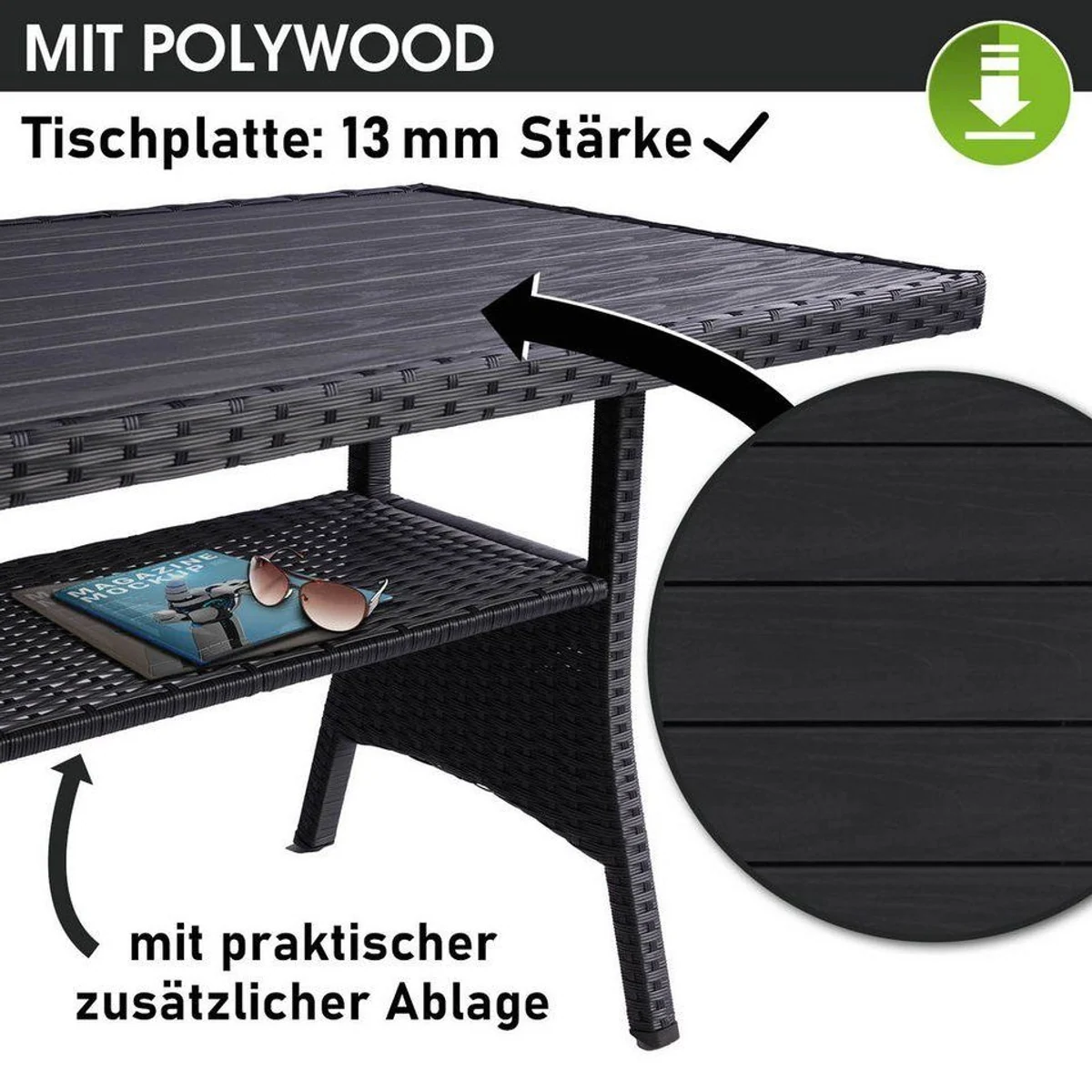 BRAST Gartenlounge-Set Hacienda, TÜV-geprüft, für bis zu 10 Personen, inkl. Kissen & Abdeckung 5