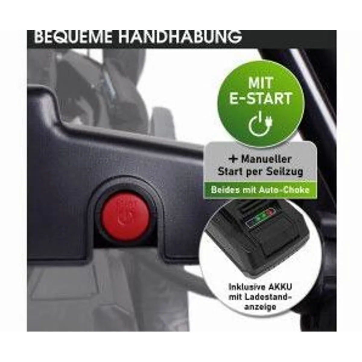 Brast Benzin Rasenmäher ESTART, 5,2 kW Leistung, Antrieb, einfach zu starten 5