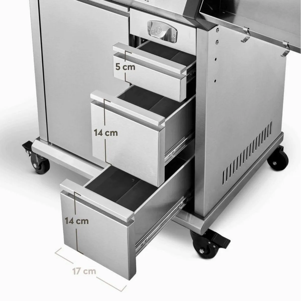 BURNHARD EARL Gasgrill 3-Brenner, Gusseisen Grillrost, Heckbrenner 4