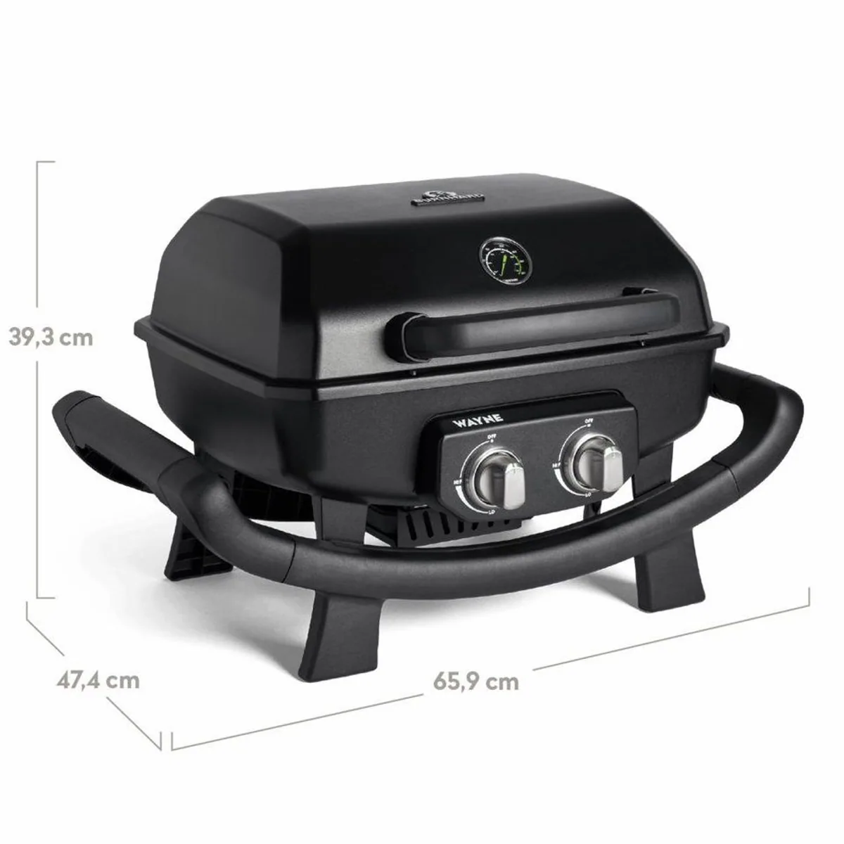 BURNHARD Gasgrill WAYNE 2-Brenner, 4,4 kW, Tragbar und kompakt 3