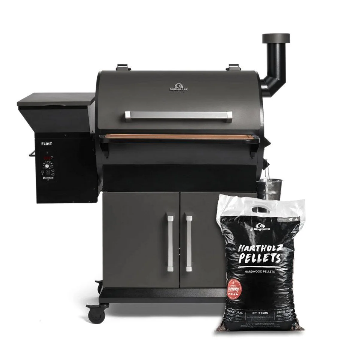 BURNHARD Smoker, präzise Temperaturkontrolle, große Grillfläche, langlebige Brennkammer